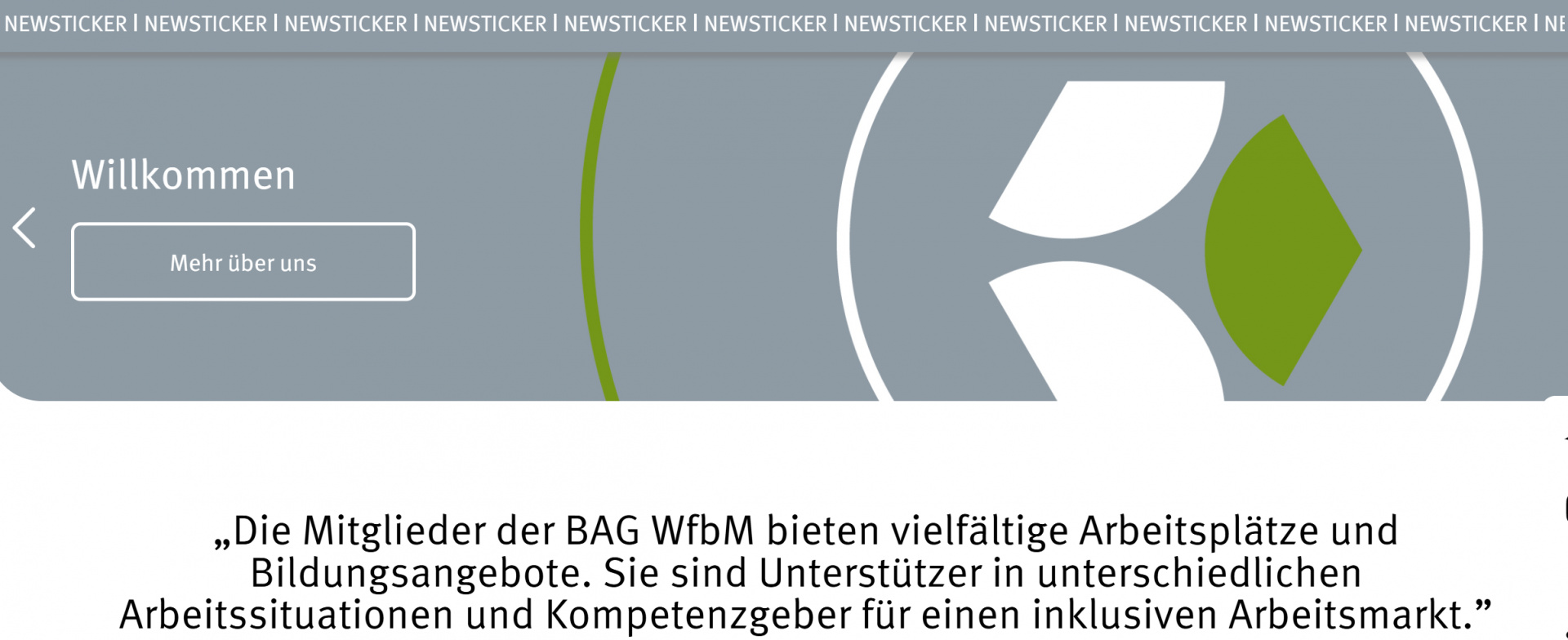 Design der neuen Homepage
© BAG WfbM Design der neuen Homepage
© BAG WfbM